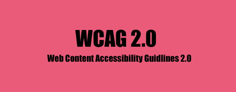 Web content accessibility guidelines 2.0